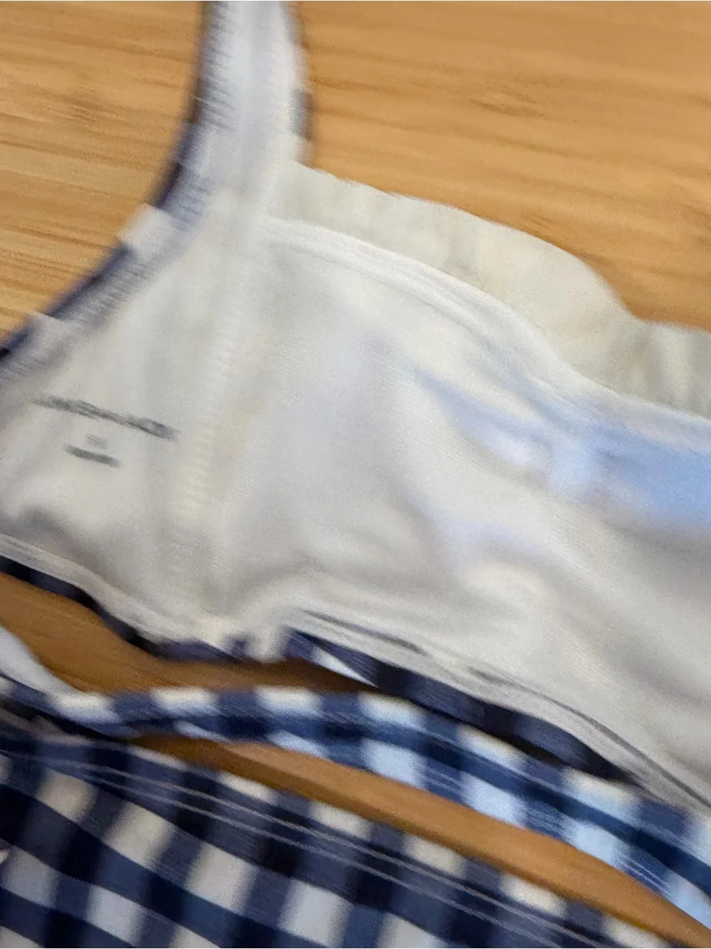 Janie And Jack Kids Girls Blue Gingham White Ruffle Halter 2 Pc Bikini Swim 5 S